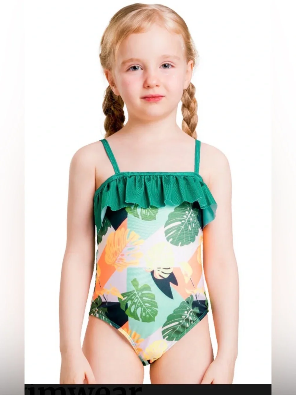 IKALI Girl’s' Tropical Print One-Piece Swimsuit NWOT Size 4T